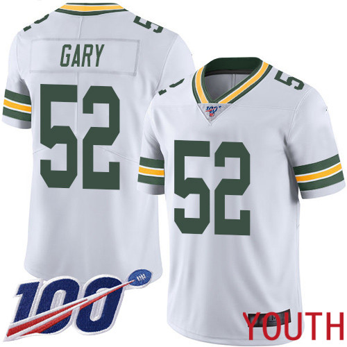 Green Bay Packers Limited White Youth 52 Gary Rashan Road Jersey Nike NFL 100th Season Vapor Untouchable